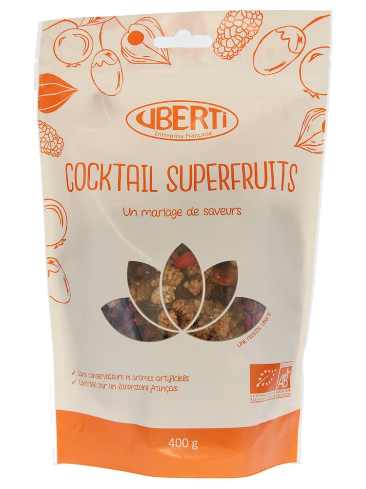 Uberti Cocktail Superfruits Un mariage de Saveurs Bio 400 g