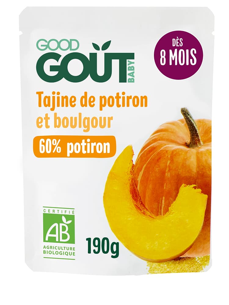 Tajine de Légumes et Boulgour bio pour bébé dès 8 mois - 190 g