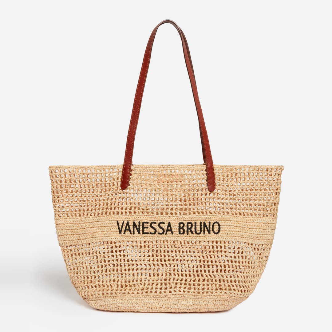 Panier en Raphia - Sable Noir - Femme - Vanessa Bruno