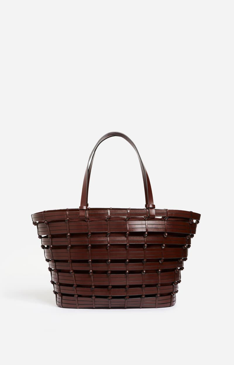 Panier en Cuir Tressé - Marron - Femme - Vanessa Bruno