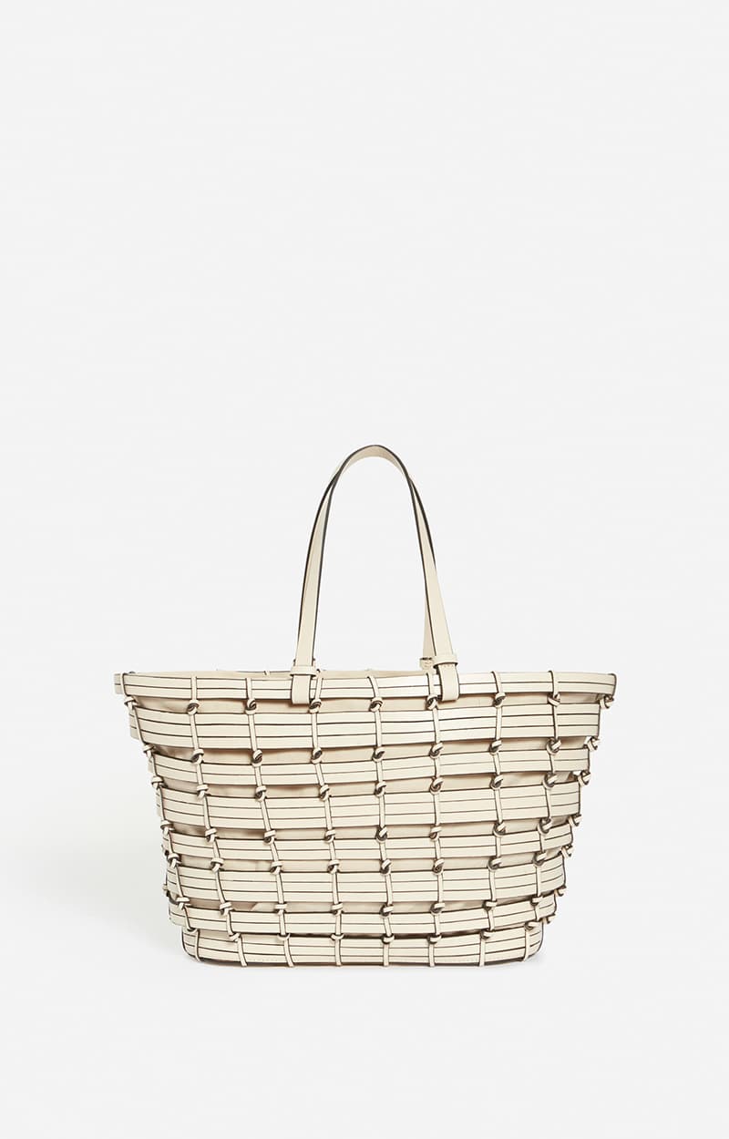 Panier Tressé en Cuir - Crème - Femme - Vanessa Bruno