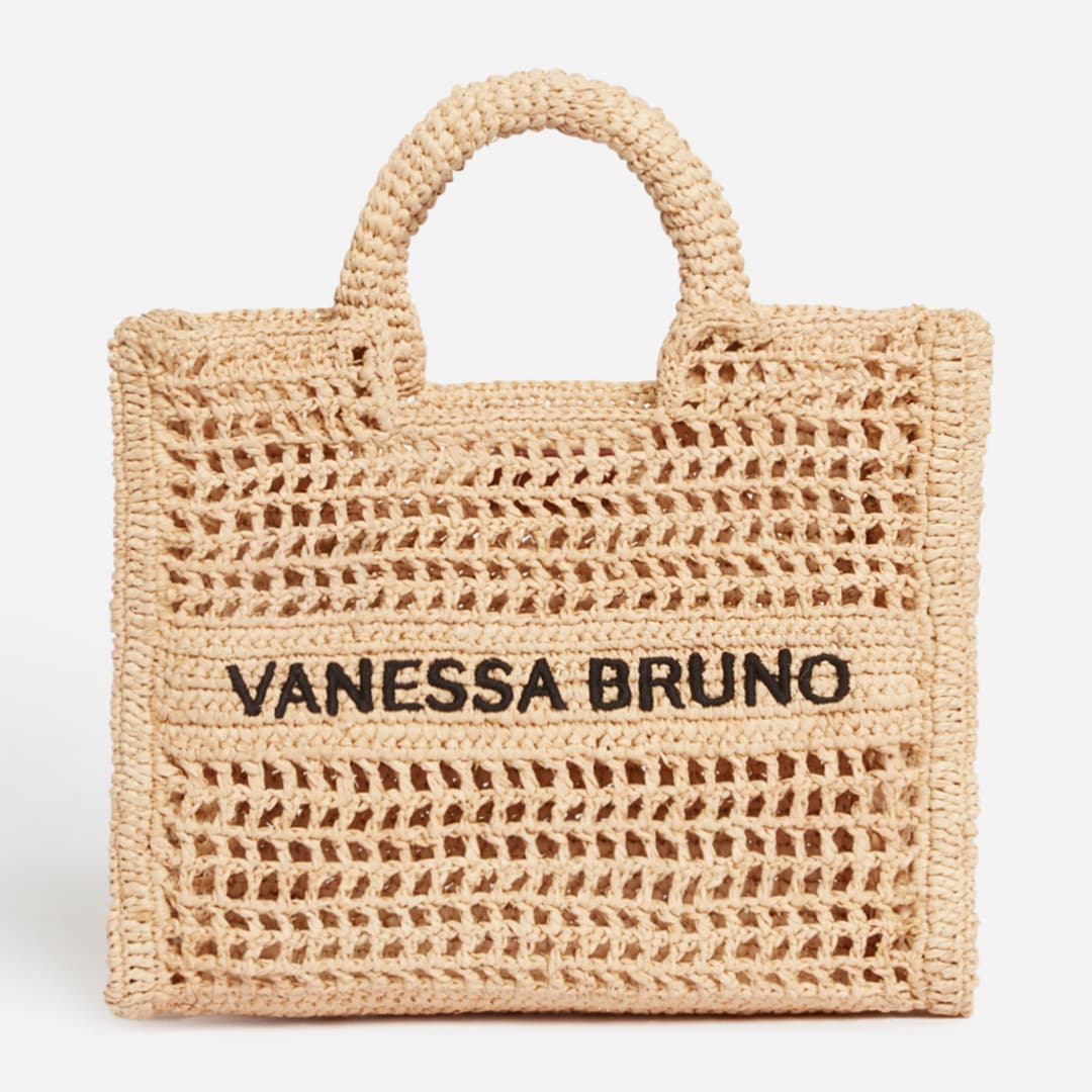 Petit Panier en Raphia Crocheté - Sable Noir - Femme - Vanessa Bruno