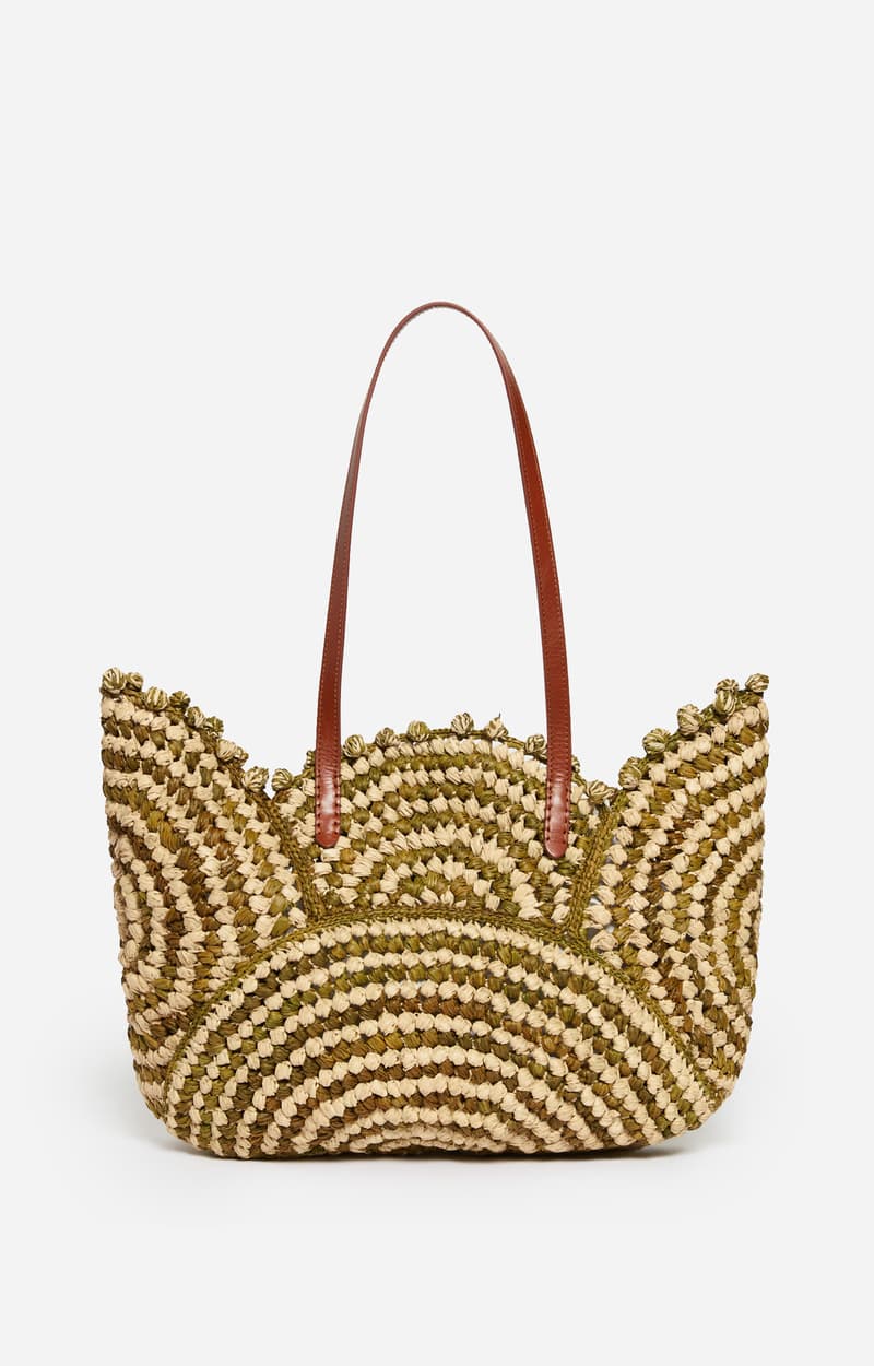 Panier Bicolore en Raphia - Vert - Femme - Vanessa Bruno
