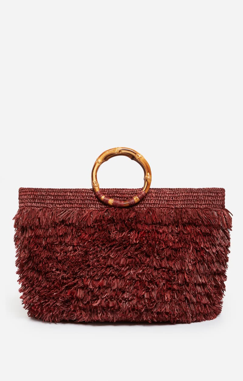 Panier Deia en Raphia - Bordeaux - Femme - Vanessa Bruno